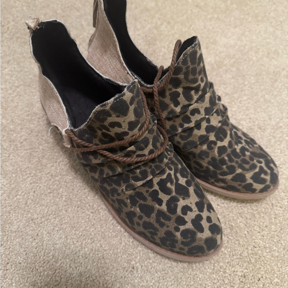 Leopard Print Ankle Boots